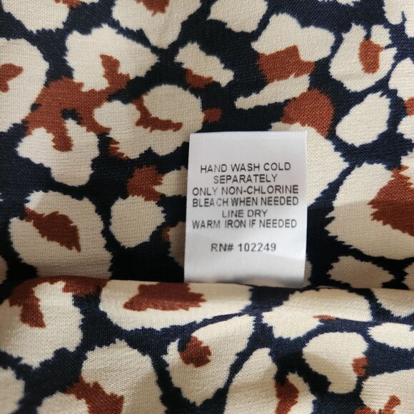 Camel Brown Longline Coat With Leopard-Print Lining Single-Button Closure Skies - Picture 13 of 15